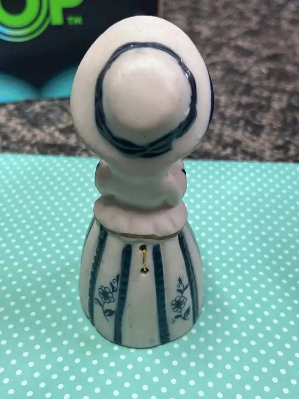 Vintage Jasco Royal Majestic Bisque Porcelain Caroler Girl Bell
